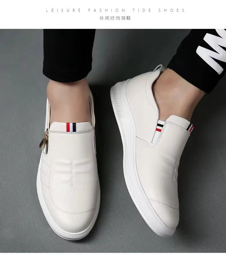 Casual Leather Shoes Men Loafers Trend Brand Business Shoes Autumn Slip-on Flat Men's Sneakers Comfortable Moccasins Zapatos Hombre