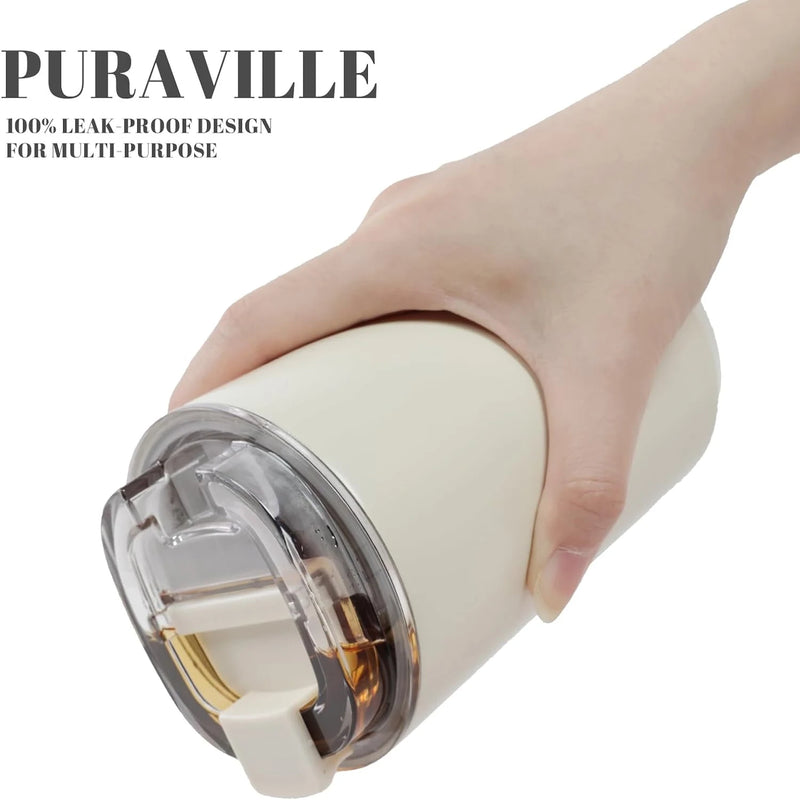 1 Uds vaso termo taza de café blanca lechosa botella de agua aislada para coche frascos de vacío de acero inoxidable para viaje hervidor para beber