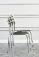 Modern Simple Household Transparent Dining Chair Backrest Single Person Leisure Net Red Table Plastic Chair Makeup Chairs  стул