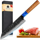 Damascus Chef's Knife Professional 67 Floors Vg-10 Japanese Kitchen Knife Chef's Meat Cleaver Knives For Kitchen  Wooden Handle