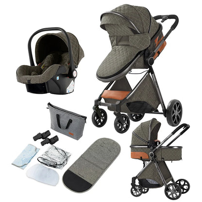 Cochecitos 3 en 1, cochecito de bebé, asiento de coche, cochecito de viaje, cochecito para recién nacidos, paisaje alto, artículos para madres, niños y bebés.