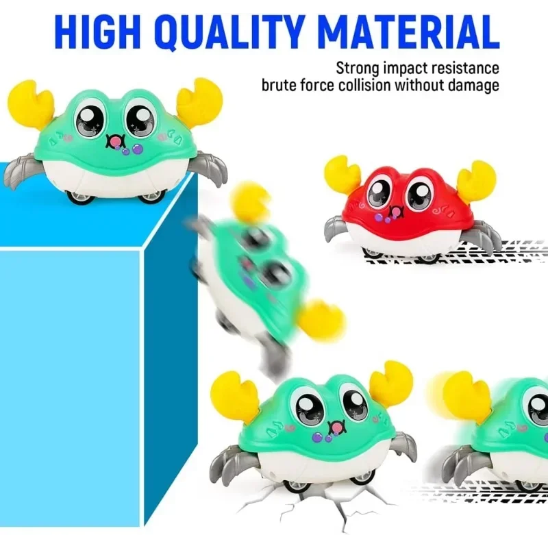 Double Force Walking Crawling Crab Tummy Time Baby Sensory Toys Infant Learning Crawl Development Babies Interactive Walking