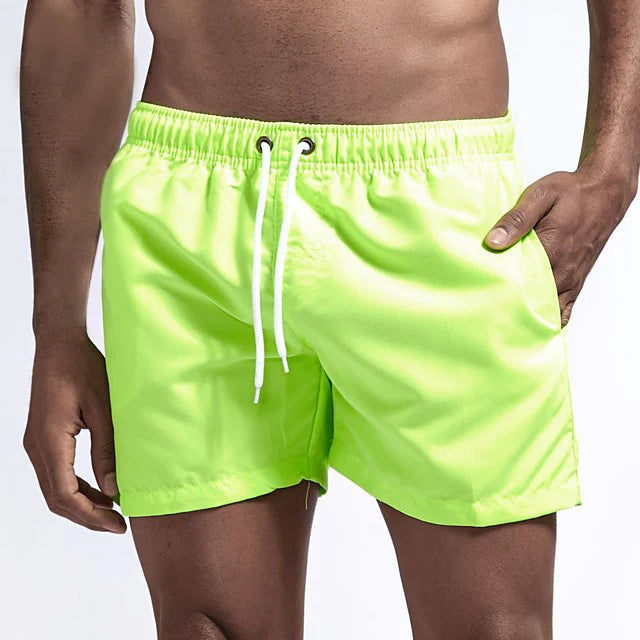 Bañador corto para hombre, de secado rápido, transpirable, con cordón y bolsillos para surfear en la playa en verano.