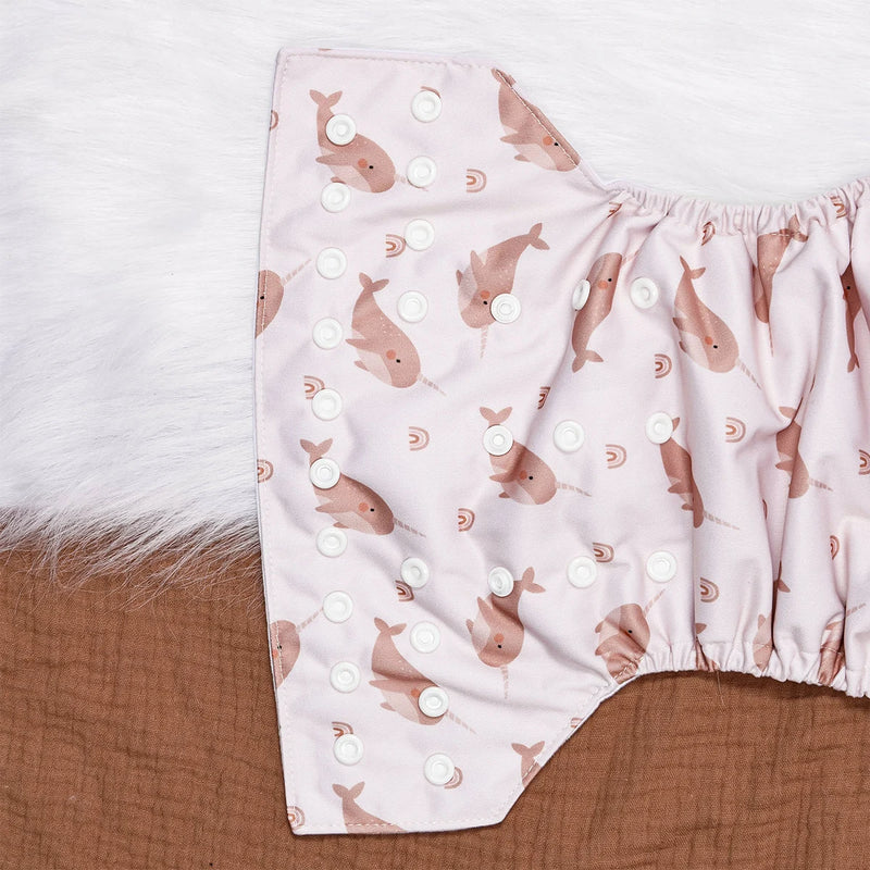 Pañales de tela para bebé, impermeables, reutilizables, ajustables, ecológicos, 100 % poliéster.