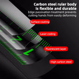 Cinta métrica de acero inoxidable de 10/7, 5/5 metros, cinta métrica profesional de 10 metros, cinta fluorescente negra, medida de acero autoblocante