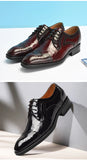 Crocodile Pattern Leather Shoes Business Oxford Footwear Men's Brogue Dress Shoes Leather Formal Shoes for Men Bullock Shoe 2024