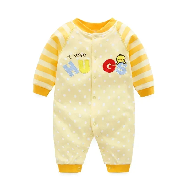 Ropa de bebé primavera 2024, ropa de algodón para niñas de 0 a 12 meses, monos de otoño para recién nacidos, monos cómodos para bebés, mamelucos para bebés niños