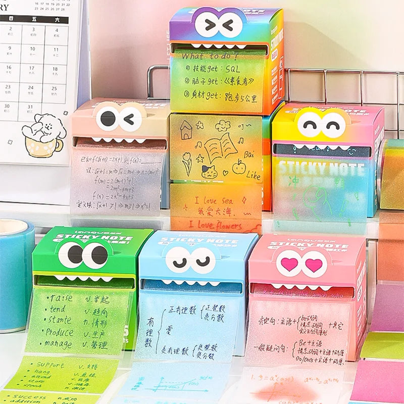 Mr. Paper 6Style 105Sheets/roll Pull-out Sticky Notes Student Stationery Sticky Notes Transparent Color Sticky Notes