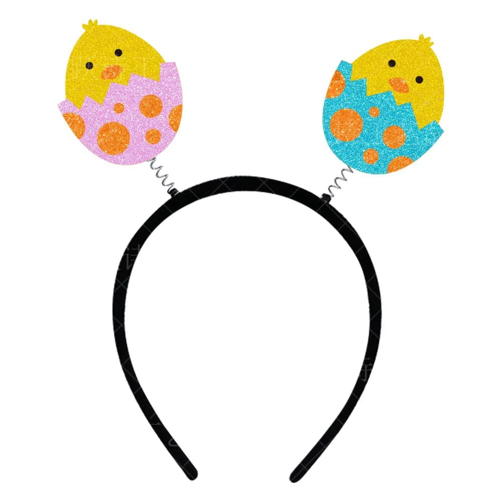 Diadema con orejas de conejo para fiesta de Pascua, accesorio para fotomatón, decoración de fiesta de Pascua, accesorios de disfraz