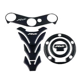 R6 Sticker 3D Carbon Look Motorcycle Tank Pad Protector Stickers Case for Yamaha YZF600 YZF-R6 R6S Tankpad Decals