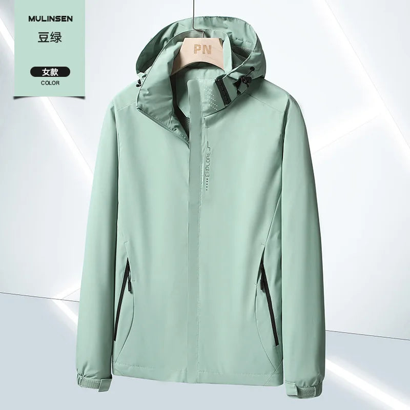 Men's Lightweight Waterproof Rain Jacket, Hooded Shell Outdoor Raincoat Hiking Windbreaker Jacket Coat