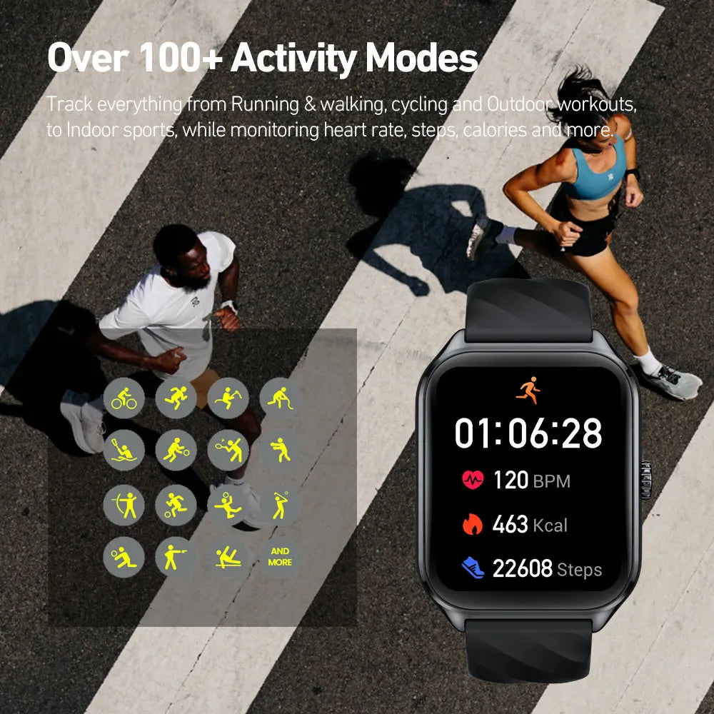 New Zeblaze GTS 4 Voice Calling 1.94" HD AMOLED Screen Smart Watch 100+ Sports Modes Heart Rate SpO2 Health Tracking Smartwatch