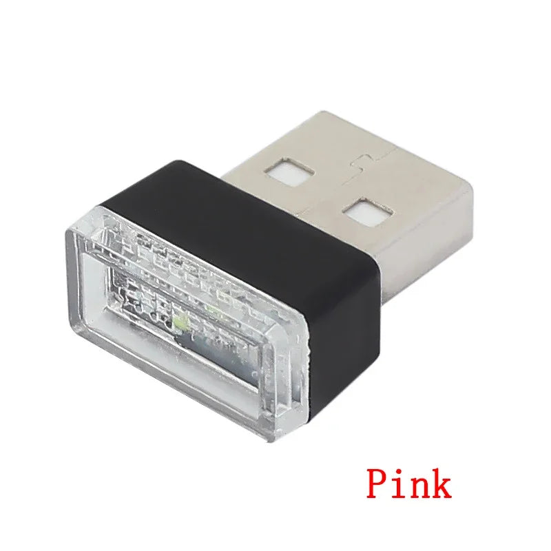 Mini Car Interior Ambient Lights Atmosphere Lamp USB LED Car Lights PC Car Decoration Light Plug and Play Decor Lamp Lighting