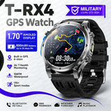 Novo Smartwatch Masculino T-RX4 Ultra GPS 2026 – Posicionamento GPS de 6 satélites, resistência à água 10ATM, bateria de 850mAh, bússola e mais de 170 modos esportivos.