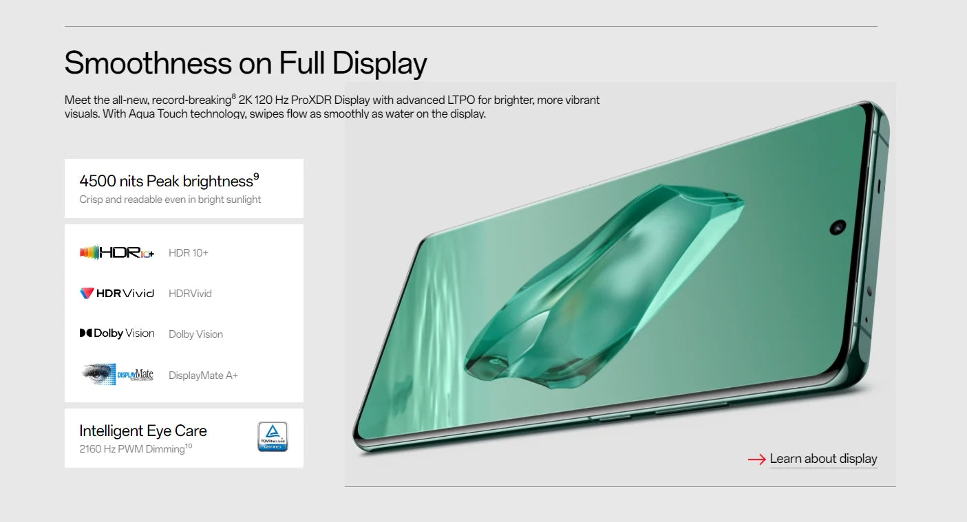 OnePlus 12, versión global, Snapdragon 8 Gen 3, procesador 100W SUPERVOOC, cámara principal de 50 MP, batería de 5400 mAh, pantalla de 6,82", Bluetooth 5,4, smartphone 5G.
