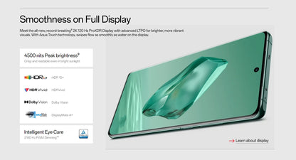 OnePlus 12, versión global, Snapdragon 8 Gen 3, procesador 100W SUPERVOOC, cámara principal de 50 MP, batería de 5400 mAh, pantalla de 6,82", Bluetooth 5,4, smartphone 5G.