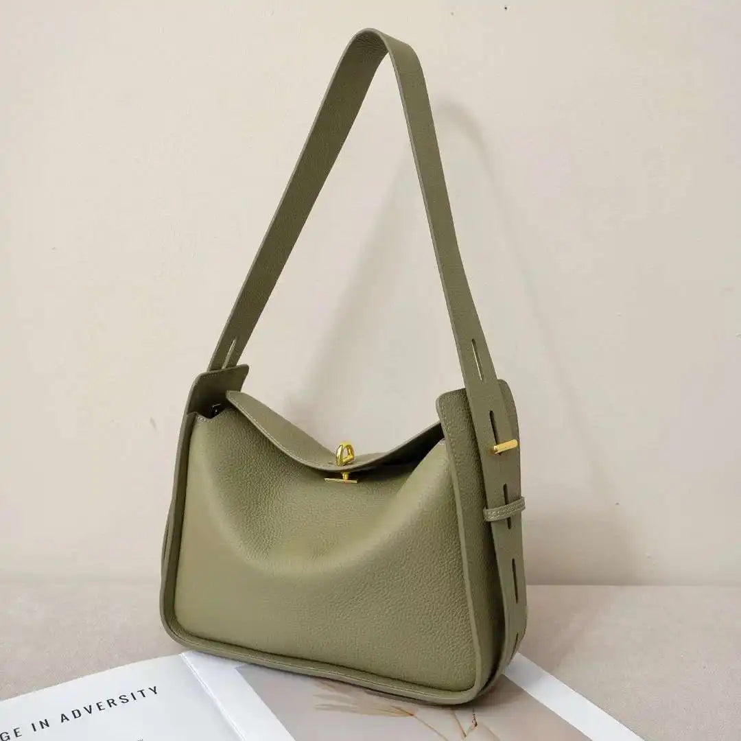 New Genuine Leather Luxury Designer Women's Shoulder Crossbody Underarm Bags Cowhide Ladies' Large Capacity Tote Bag Fashion Purse