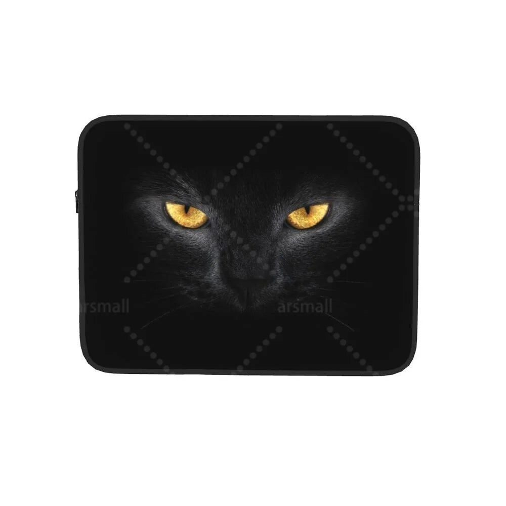 Black Cat Laptop Bag Tablet Notebook Case For Hp Dell Lenovo Computer For Macbook Air Pro Retina 10-17 Sleeve