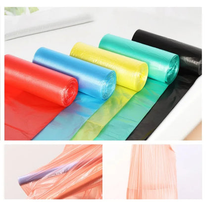 5 Rolls 1 pack 70Pcs Household Disposable Trash Pouch Kitchen Storage Garbage Bags Cleaning Waste Bag Plastic Bag Plastic Bag