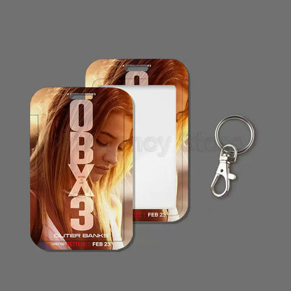 TV Show Outer Banks DBX3 Keychain Card Holder Keychains Badge Business Credit Card Holders Bank Bus ID Cards Cover Case Keychain