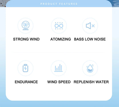 Portable Handheld Spray Fan,Water Spray Mist Fan,Student Dormitory Mini Fan,Summer Supplies, Cooling Tools,Outdoor Small Fan 1pc