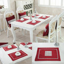 Heat Resistant Dining Table Mat Diamond Embedded Anti Slip Western Dining Pad Cushion Home Use Tablecloth Accessories