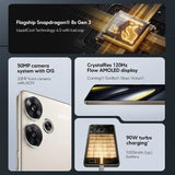 POCO F6 5G Global Version Cellphone 120Hz Flow AMOLED display 90W turbo charging 50MP camera system with OIS Snapdragon 8s Gen 3