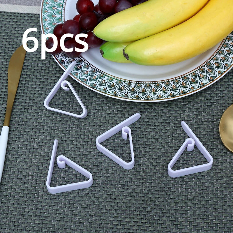 6pcs/12pcs Clear Tablecloth Clips, Picnic Table Cloth Clip, Windproof Table Cover Holder Clamps For Home, Kitchen, Restaurant