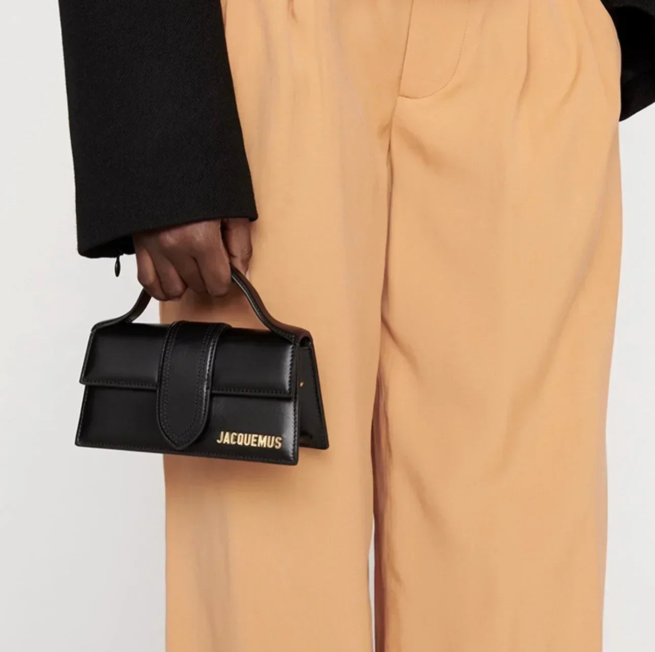 Jacquemus Luxury Yellow Women Top Handle Purse Half Round Design Brand Leather Underarm Flap Shoulder Bag Fashion