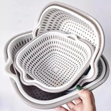 Kitchen Sink Vegetable Drainer Fruit Basket For Fruit Washing Plastic Basin Vegetable Washing Basin Drain Basket Basin