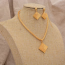 Jewelry Set For Women  Gold Plated With Necklace Pendant Nigerian Wedding Jewelry