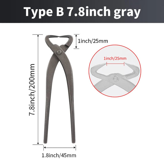 Onnfnag Professional Root Cutter Bonsai Cutter Concave Edge Scissors Steel Bonsai Tools for Pruning Bonsai Tree Branches Knots