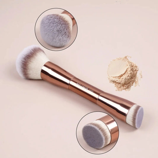 MAANGE 1 brocha de maquillaje para base, de doble cabezal, corrector, contorno, para líquido, suave, denso, para maquillaje facial, cosmética, herramientas de maquillaje