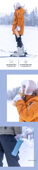 Tyeso 600/750ML Stainless Steel Thermo Bottle Car Thermal Cup Sports Water Bottles Keep Cold and Hot Vacuum Flasks Insulated Cup