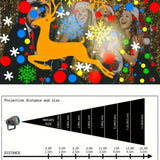 16 Patterns LED Christmas Projector Lamp 360° Rotatable Party Christmas Decoration Lamp Indoor Outdoor Lighting Snow Spotlight