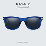 Fashion Square Polarized Sunglasses for Men, Driving, Fishing, Luxury Brand Designer UV400 Eyewear