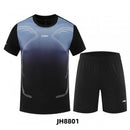 Fitness Clothes Ice Silk Quick Drying T-shirt Suit Men Short Sleeve Running Sportswear Shorts Tracksuit Gym Sports Training Sets