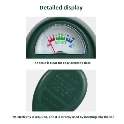 Medidor de humedad del suelo Sensor de agua para plantas Probador de humedad seca del suelo Detector de humedad especial para plantar flores en macetas en el hogar