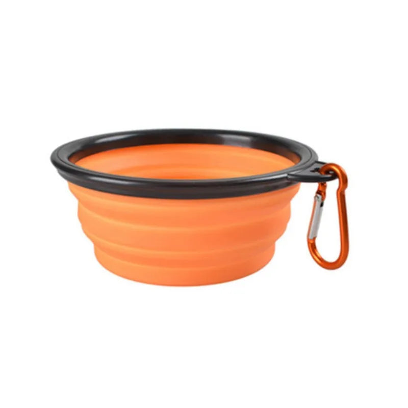 Comedero portátil para mascotas, de TPR duradero, plegable, de silicona, para gatos y perros, para viajes al aire libre, para agua y comida.