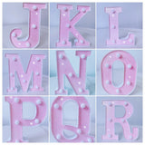 Pink Romantic Luxury LED Light 6.3-inch Pink Decorative Alphabet Number Light Battery Powered Christmas Decorative Light Wedding