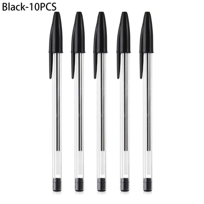 5/10 Pcs Black Red Blue Ballpoint Pen 1.0mm Ballpoint Pen Student Signing Pen Writing Pen Stationery School Office Accessories