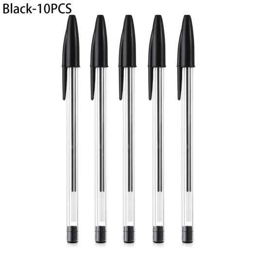 5/10 Pcs Black Red Blue Ballpoint Pen 1.0mm Ballpoint Pen Student Signing Pen Writing Pen Stationery School Office Accessories