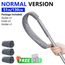 Espanadores para remoção de poeira, espanador telescópico extensível, alça longa, esfregão extra plano, vassoura para limpar sob móveis, escova de penas