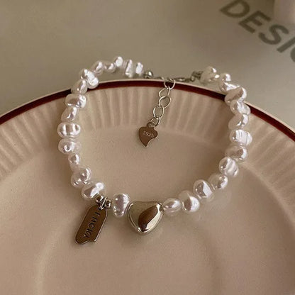 925 Sterling Silver Pulseira de Corrente Ajustável para Mulheres, XO Shape, Designer Coreano, Luxo, Festa, Casamento, Joias