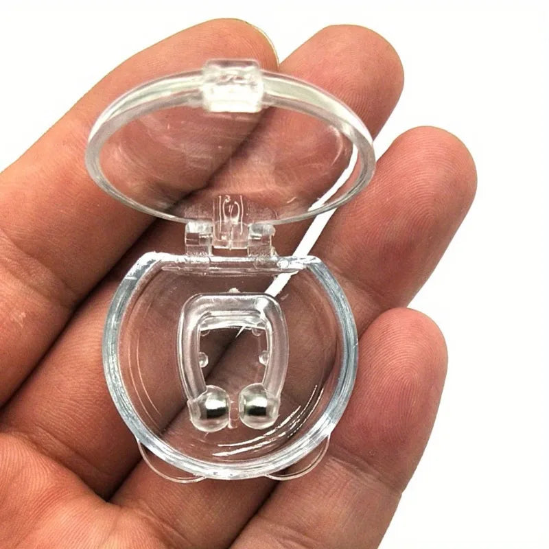 Anti-snoring Artifact, Silicone Magnetic Anti Snoring Nose Clip, Male and Female Creative Sleep Aid To Alleviate Snoring