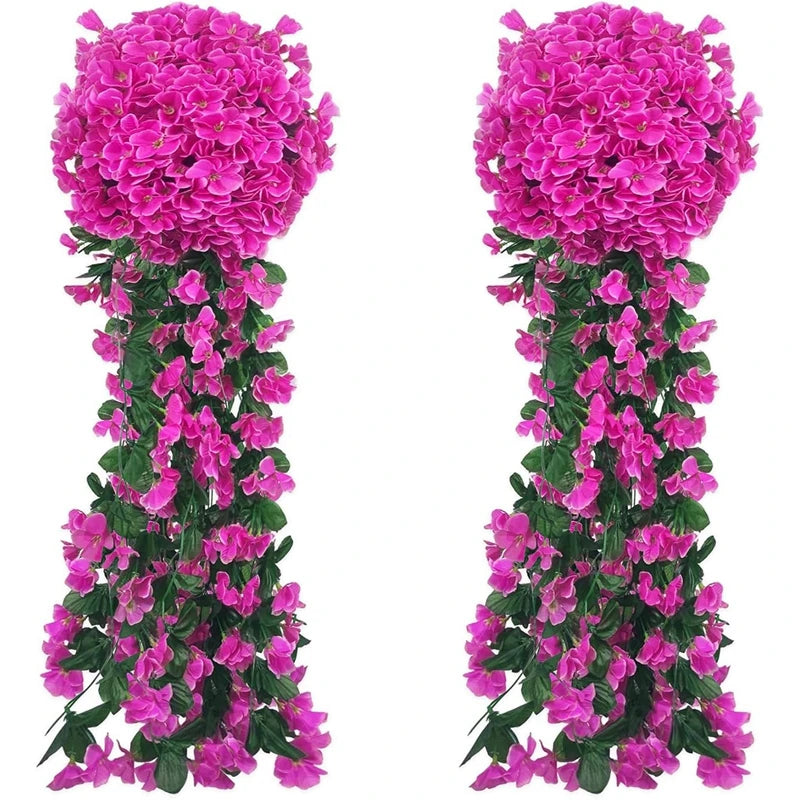 Artificial Flower Silk Violet Wall Hanging Wedding Scene Decor Home Potting Outdoor Garden Party Festival parts diy gift Hotsale
