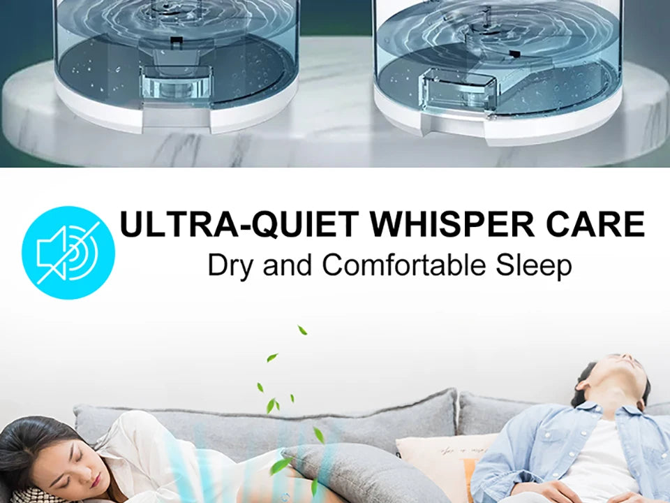 Electric Dehumidifier Moisture Absorbers Air Dryer With 1000ml Water Tank Quiet Air Home Dehumidifier For Bedroom Wardrobe