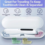Kit com 2 ou 4 capas protetoras contra poeira para cabeças de escova de dentes elétrica, compatíveis com as linhas Braun Oral-B e iO.