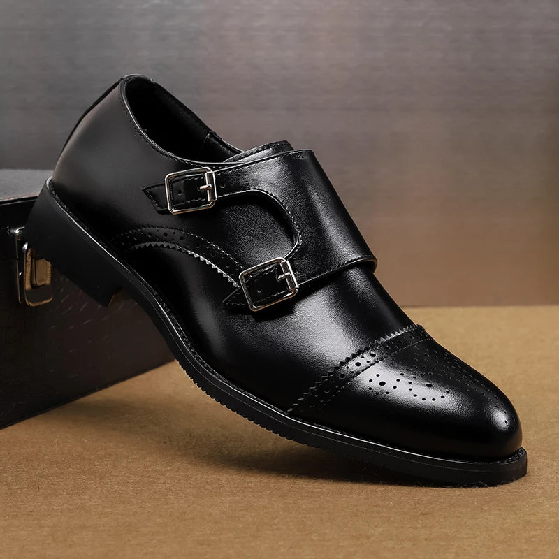 Sapatos Oxford Masculinos Italianos Marrons Cano Baixo Casual de Negócios Sapatos de Couro Masculinos para Banquete Sola Macia Tamanho Grande: 38-48