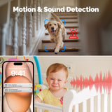 MOESTuya WiFi Indoor Pan/Tilt Smart Security Camera 4MP HD Infrared Night Vision Motion Sound Detection Panoramic Patrol Monitor